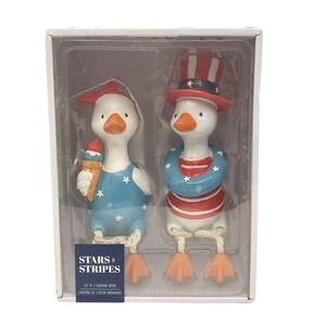 Stars & Stripes American Duck Couple 4th Of July Figure Home Decor TIKTOK Viral